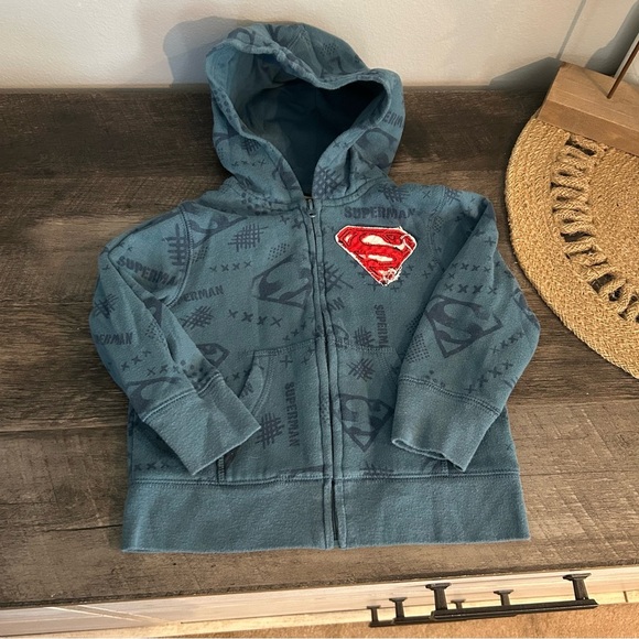 Superman DC Comics Jacket Hoodie Sweater Toddler Boys 24 Months - Picture 1 of 3